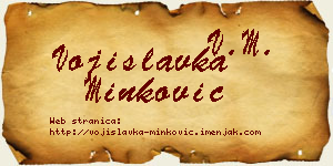 Vojislavka Minković vizit kartica